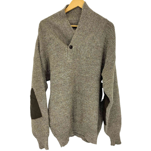 エルエルビーン L.L.Bean USA製 エルボーパッチ付き ショールカラーニット メンズ JPN:L